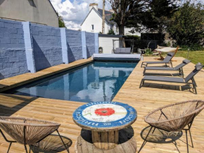 Ty glaz- Piscine privé chauffé securisé -Plage 700m